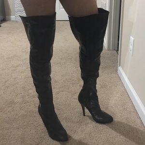 *SOLD* Diva DNA black thigh high boots size 7.5